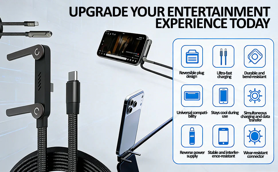 Stride™ 240W Ultra Fast Charging C-type Cable with Phone Stand