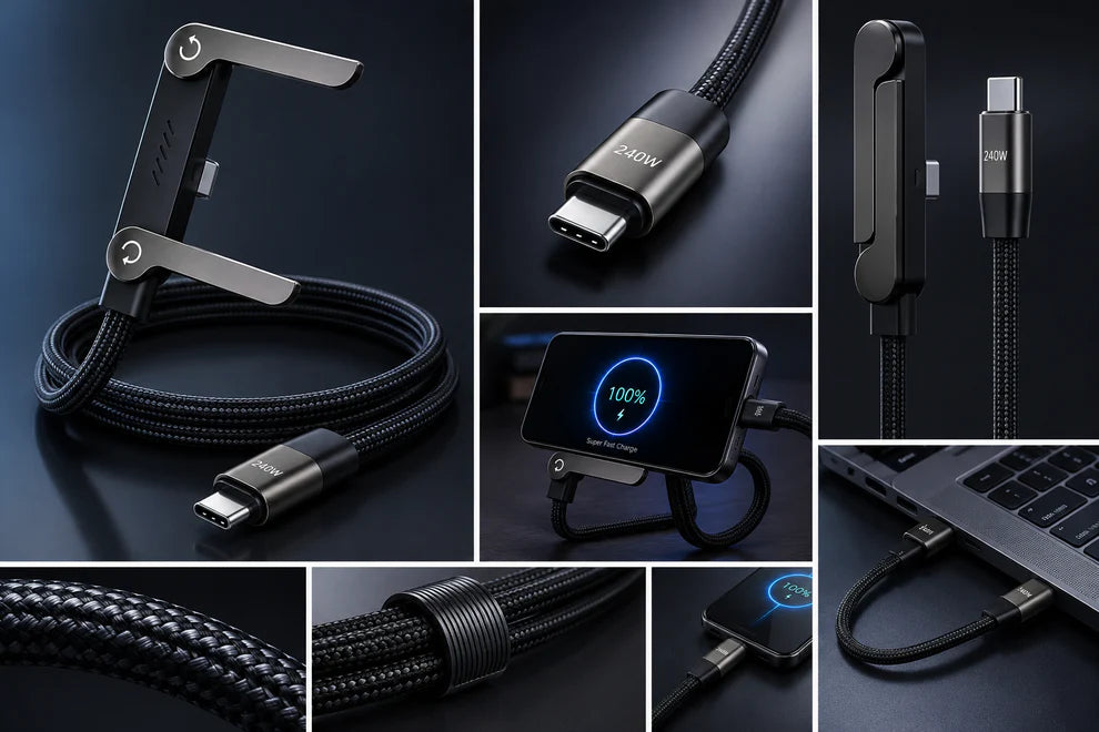 Stride™ 240W Ultra Fast Charging C-type Cable with Phone Stand