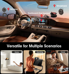 360° Vacuum Magnetic Car Phone Mount, Strong Suction Holder, Universal (Pro Black)